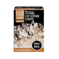 Battery Operated LED String Lights - Indoor / Warm White, 15 metre